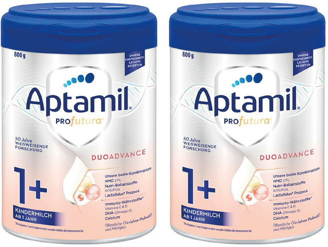 압타밀 프로푸투라 듀오어드밴스 분유 1+단계, 800g, 2개