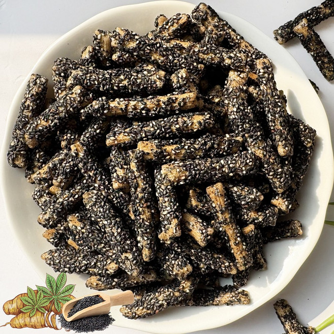 [그윽현] 구운 참마 검은깨 스틱 깨스틱 흑임자 참마칩 깨강정 과자, 3개, 450g