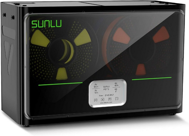 선루 공식 3D 프린터 필라멘트 건조기 S4 스풀 용량 4개 업그레이드된 3개의 순환 팬 350W PTC 히터 70 온도 지능형 습도 조절 나일론 TPU PLA PETG, S4 Black