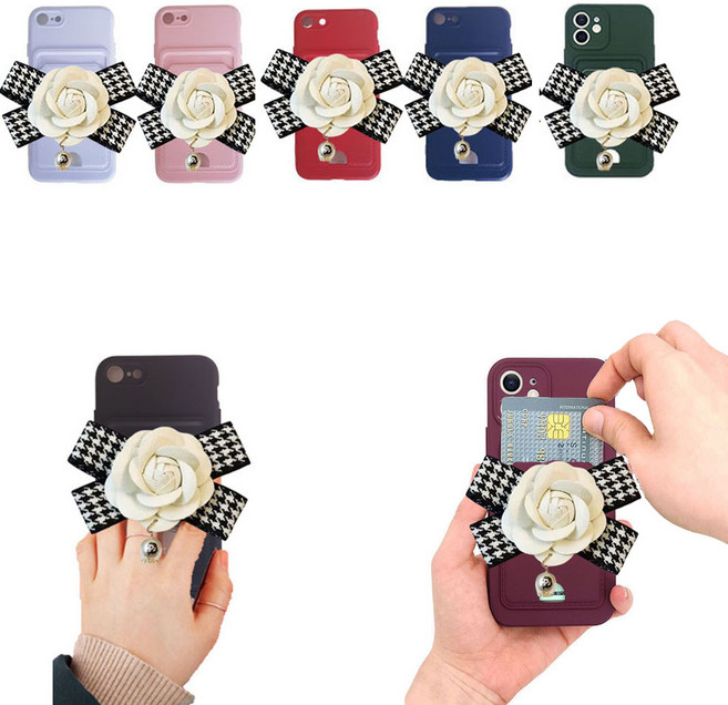 아이폰SE 2세대 (2020년도 출시) -블링블릿-썸두- 손잡이 거치대 손가락 걸이 핑거톡 카드수납 포켓 실리콘 범퍼 휴대폰 케이스