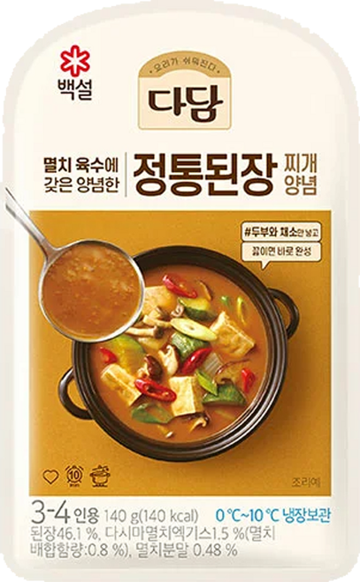 CJ 다담 전통된장찌개양념, 140g, 9개