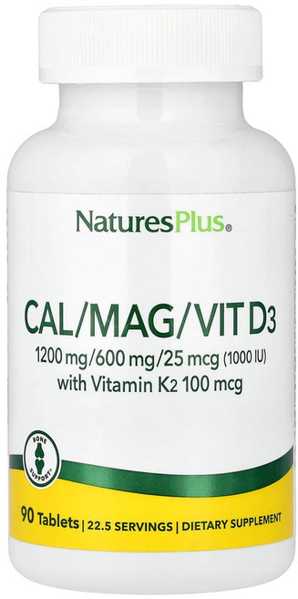 네이쳐스플러스 비타민K2 함유 칼슘/마그네슘/비타민D3 90정, 1개