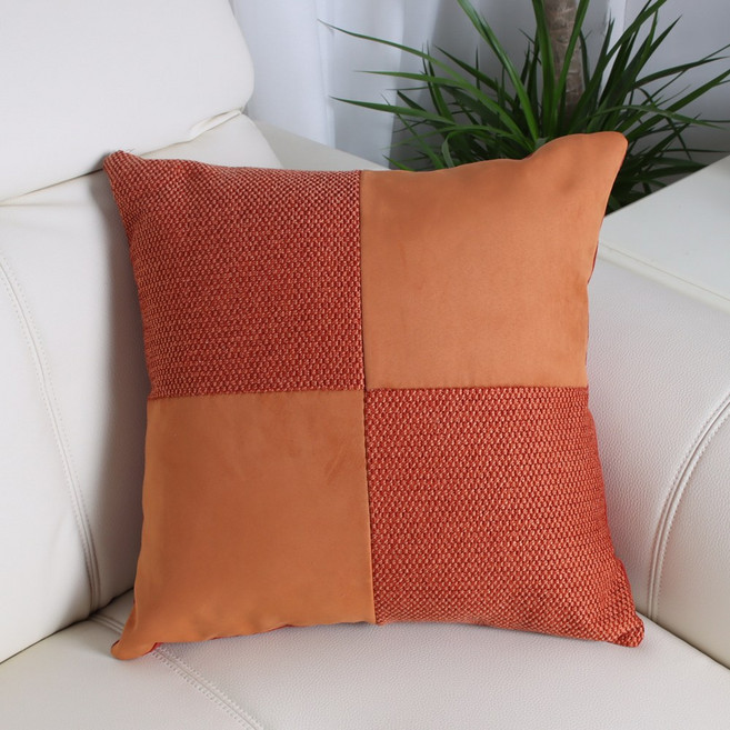 빅무드 투톤패치 쿠션커버 45x45 북유럽 감성 거실 인테리어 소파쿠션 패브릭