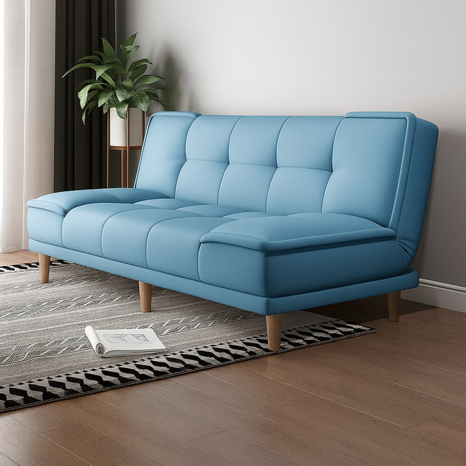 illusionmall 접이식 소파베드 리클라이너 패브릭 쇼파 확장형 원룸 공간활용 다기능 매트리스, C