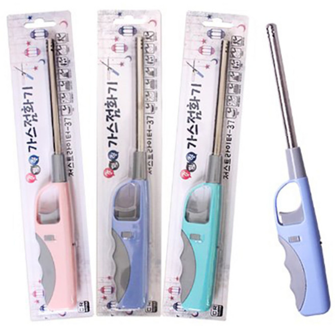 미니 가정용 바베큐 조리용 토치 요리용 롱 가스 점화기 라이터 캠핑 중 27cm, 1개