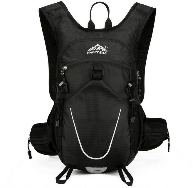 HAPPY BAG 戶外運動雙肩包, 黑色