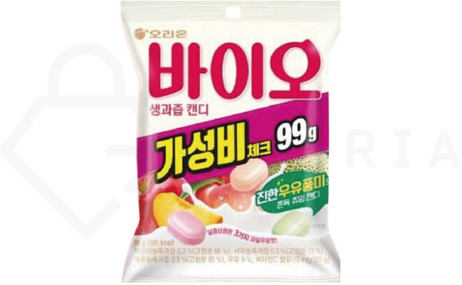 오리온 바이오 생과즙 캔디, 99g, 2개