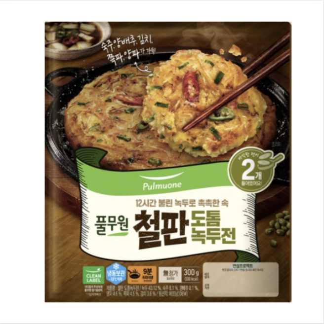 철판 도톰녹두전, 2개, 300g