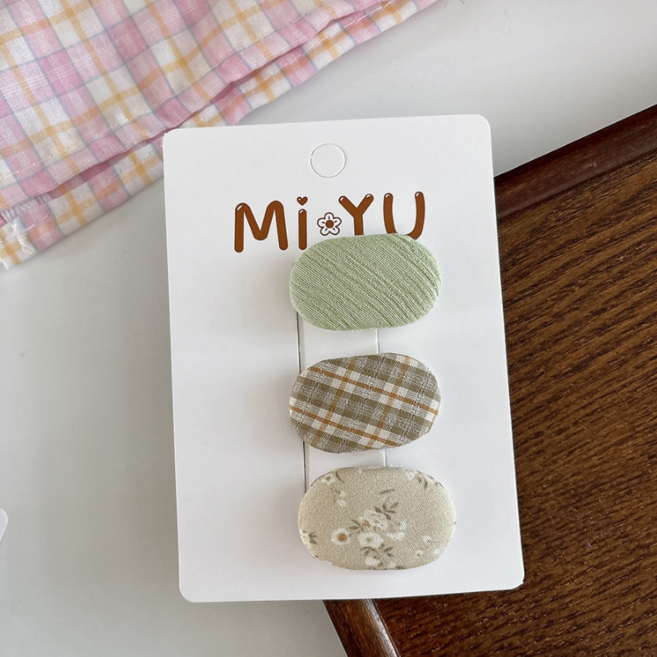 아기머리핀 숱없는 유아 앞머리 고정 똑딱핀 3개세트