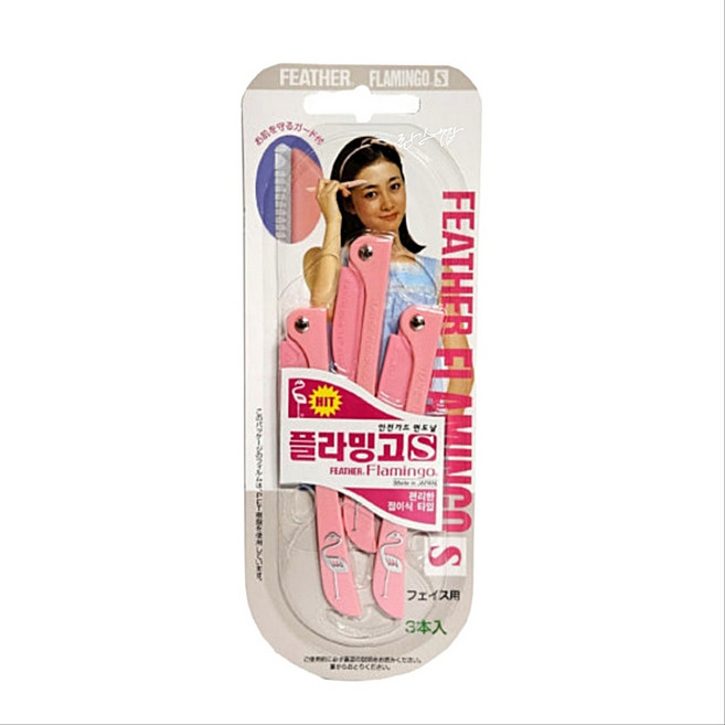 쿠팡 추천 플라밍고 FLS 3P 눈썹수정면도기 눈썹 칼 FLS 3P 페더 눈썹 수정 면도기 5개/란스짱, 1개, 페더핑크