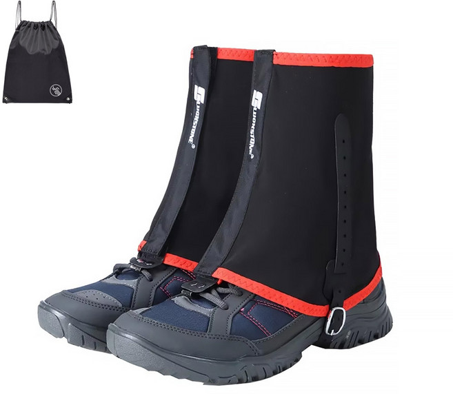 벨오라 초경량 방수 숏 스패츠 각반 방수 발토시 벌초 사계절용 (PGN짐쌕가방 지급), 블랙(FREE), 블랙