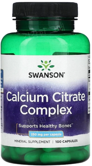 스완슨 칼슘시트레이트 복합제 250mg 캡슐 100정, 100 개, 1개 - 쿠팡