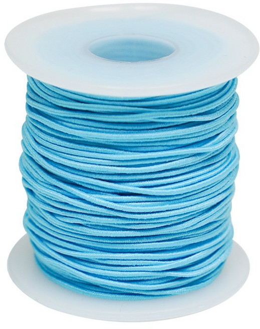 디어플레이스 탄성 고무줄 팔찌 염주 만들기, 1개, 09 스카이블루 45m_1.2mm