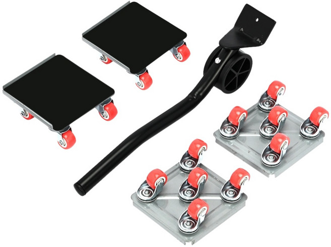 GAPINO 가구이동 360도회전바퀴 만능지렛대 무거운 물건 냉장고 옮기기는 기구 지렛대포함, 1세트