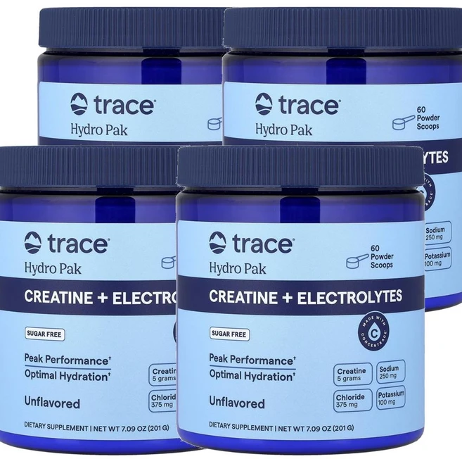 트레이스 하이드로 팩 크레아틴 플러스 일렉트로라이트 언플래버드 Trace Hydro Pak Creatine + Electrolytes Unflavored 201g - 쿠팡
