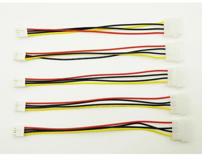 몰 렉스 전원 공급 장치 케이블 플로피 드라이브 어댑터 커넥터 광부 마이닝, 20cm, 1개, 1. 20cm