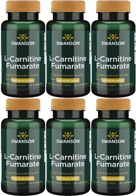 스완슨 엘 카르니틴 푸마르산염 450mg, 6팩, 60정 - 쿠팡