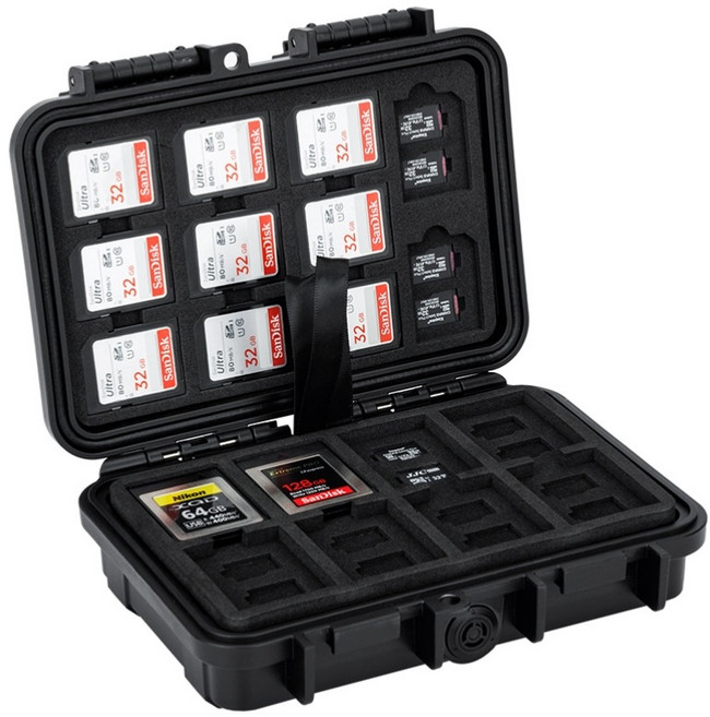 위즈플랫 SPX-STB114 메모리카드 보관케이스 CF SD 마이크로SD 고강도 PP재질 충격장지 방수, 1개