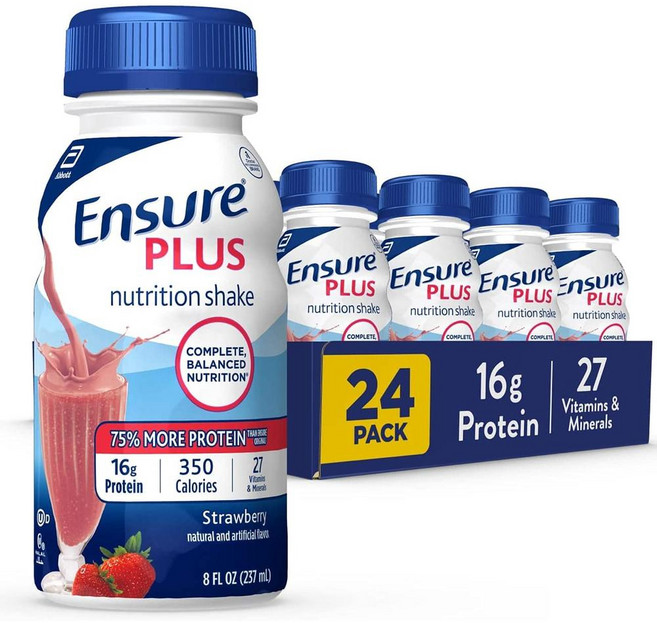 앤슈어 엔슈어 인슈어 딸기 플러스 226ml 24팩 Ensure