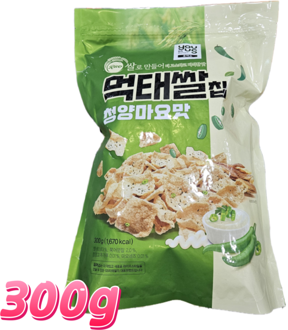 youus 먹태쌀칩 청양마요맛 300g 유어스 거대해진 대왕 먹태쌀칩, 1개