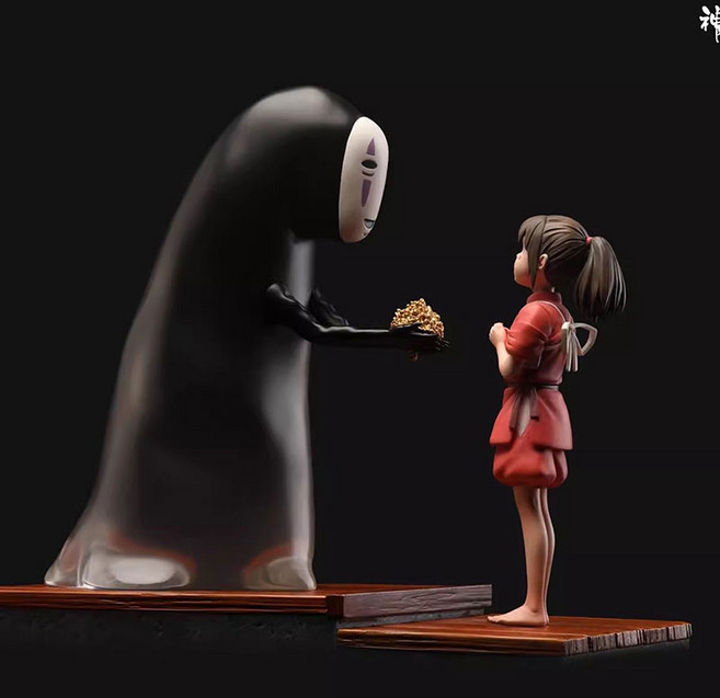 RENMINGFF 센과 치히로의 행방불명 애니메이션 무비 가오나시 - 치히로 피규어, 가오나시와