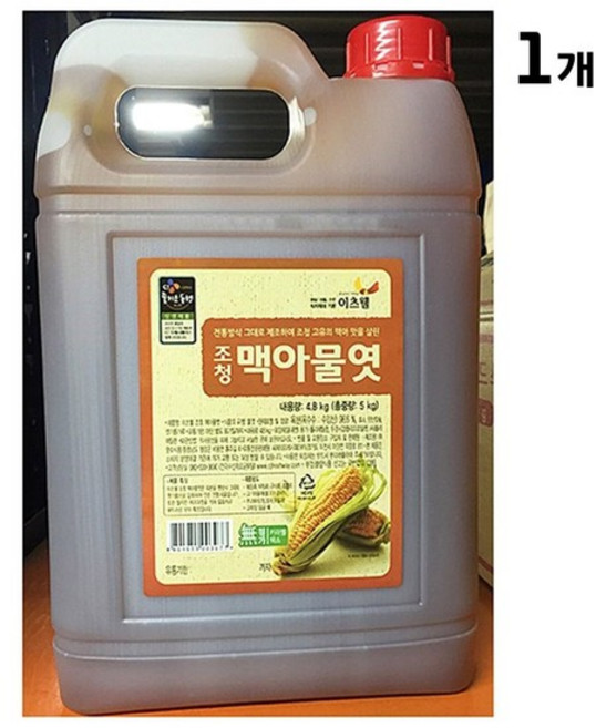 황물엿(이츠웰 5k) 맥아물엿 조청 황물엿 식당용, 1, 5kg