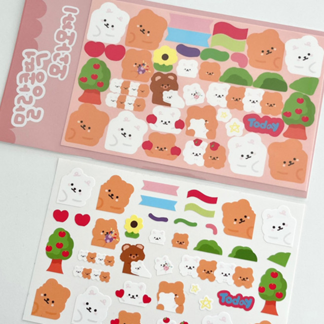 소리샘으로연결 모과 모찌 빅 먼슬리 씰스티커