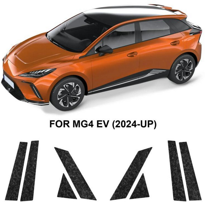 헤드라이트 후방 필러 자동차 페인트 보호 필름 셀프 힐링 스티커 긁힘 방지, 1개, 3. forged B pillars