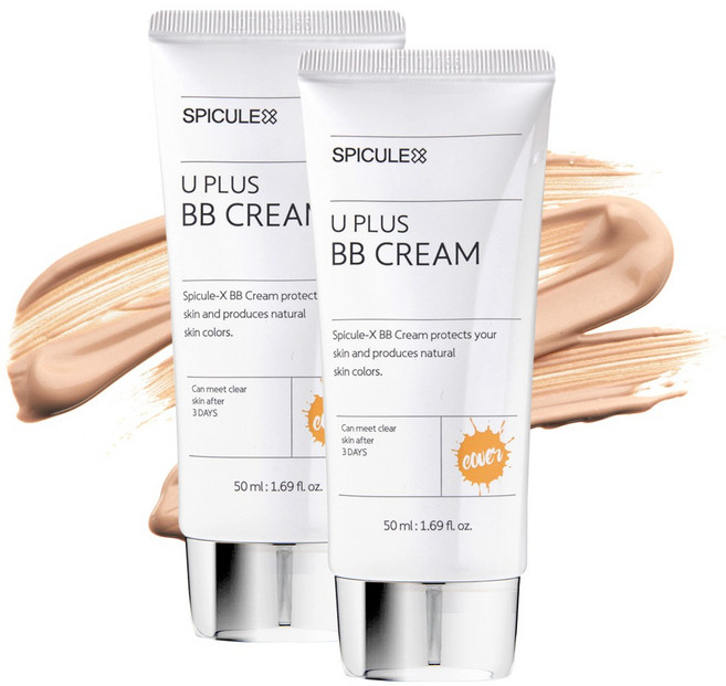 스피큘엑스 밀착 커버 비비크림 컨실러 재생 비비 유플러스 BB 크림 남여 공용, 50ml, 2개
