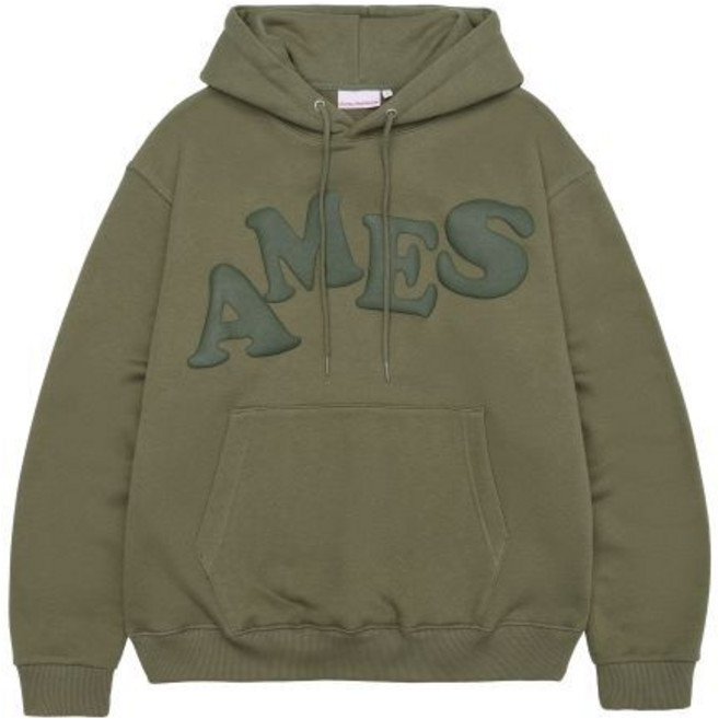 아메스 월드와이드 amesworldwide BIG TYPO HOODIE LIGHT KHAKI