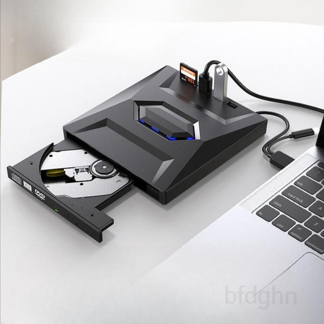 외장형 DVD CD 플레이어 노트북 데스크탑용 간편한 사용 휴대용 멀티 디스크 드라이브 영화 음악 감상 적합 실용적 디자인, H_컴퓨터 유니버셜 듀얼 인터페이스화이트