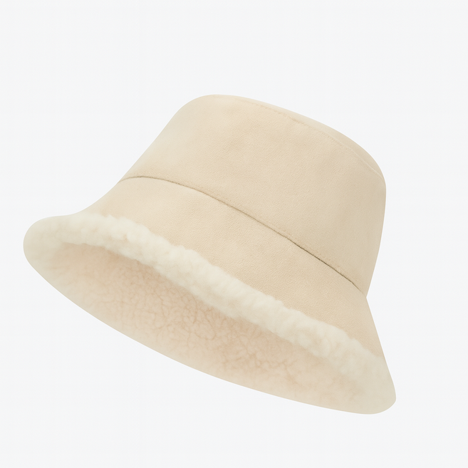 모장A17 따뜻한 양털 뽀글이 골지 양면 버킷햇