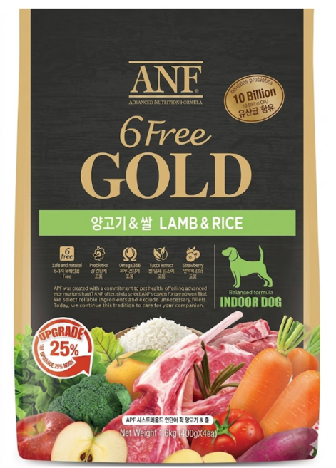 anf 6free gold 리뉴얼 소고기&연어 오리&연어(강아지 전연령), 1개, 1.6kg, 양+쌀