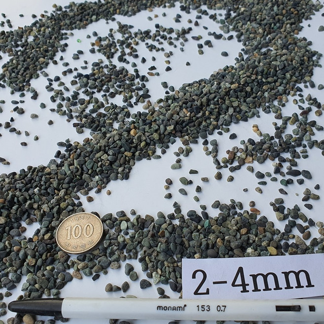 자갈공명 어항자연흑사 2-4mm 3.5kg 어항바닥재 구피바닥재 모래, 1개