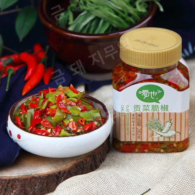 후난 특산품 요리 소스 辣椒酱 下饭菜, 1개, 280g