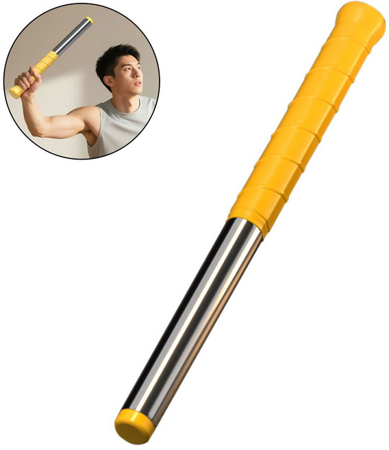 배드민턴 라켓 스윙 트레이너 트레이닝 도구 빈스윙연습 휴대용, 1개, 노랑색