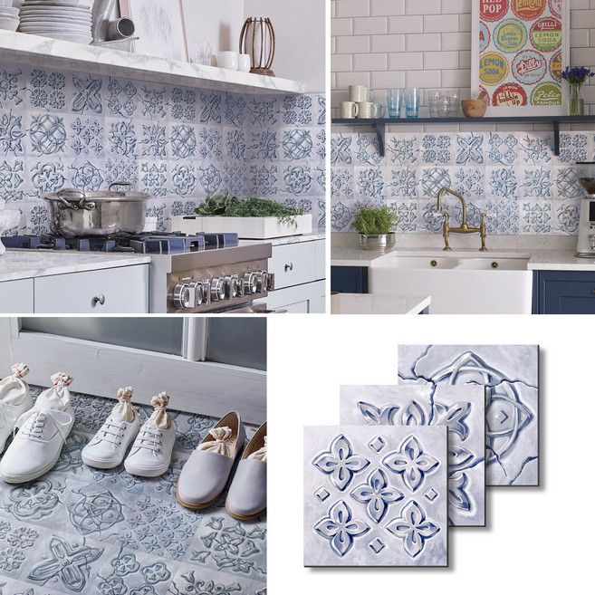 인스타일 모자이크 DIY 접착 조각타일 14 x 14 (2팩/12팩), 12팩, 앤틱실버A