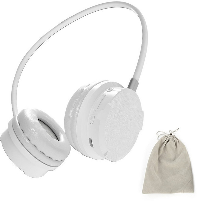 컴썸 가상 7.1 블루투스 헤드폰 파우치포함, 화이트, BT-600G