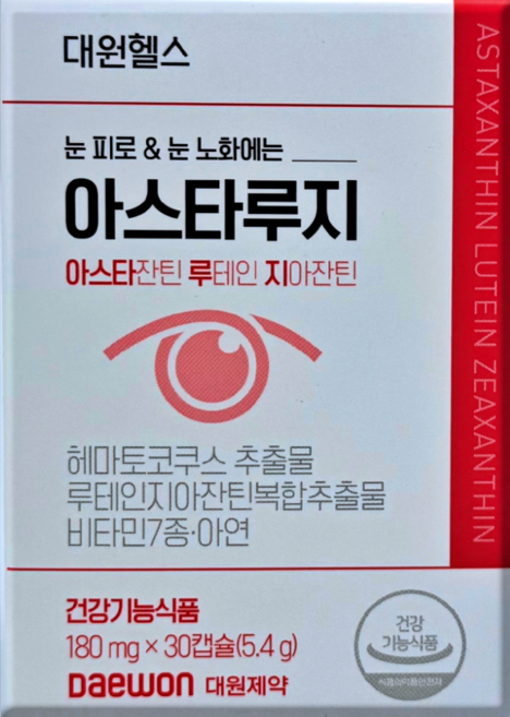 대원제약 대원헬스 아스타루지, 30정, 5.4g, 1박스