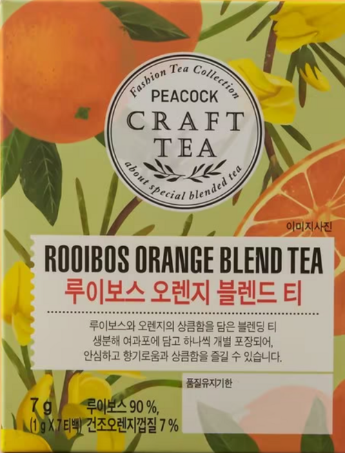 CRAFT TEA 루이보스 오렌지 블렌드 티 7입, 3개, 7개입, 7g, 1g