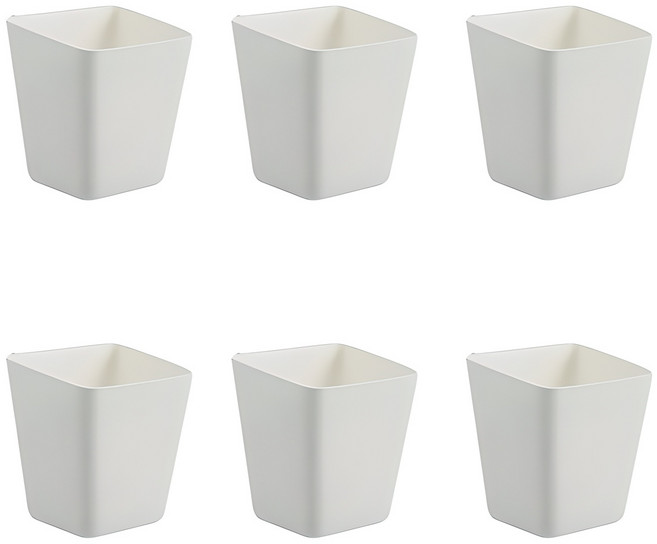 에이비엠코리아 걸이형 수납바구니, 화이트, 6개