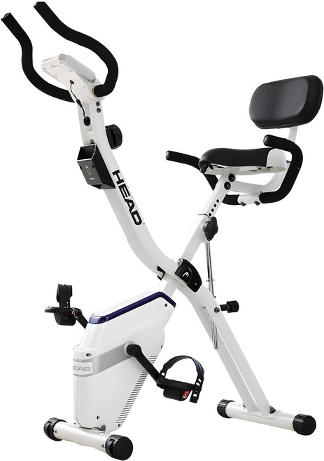 헤드 뒤로돌리기기능 접이식 실내자전거, BC3980, 화이트