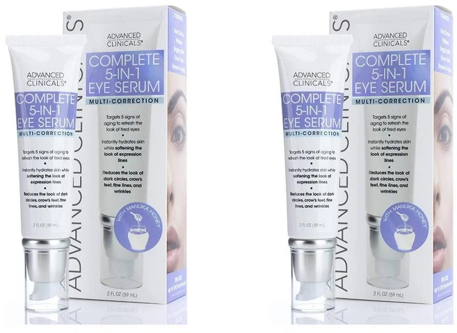 Advanced Clinicals 어드밴스드 클리니컬스 컴플리트 5-in-1 아이 세럼 59ml 2팩 - 쿠팡