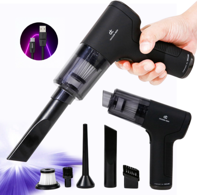 하루하우스 차량용무선청소기 무선 미니 핸디 청소기 초강력 에어건 강력 송풍기 무선 에어건, 타입 A, 블랙