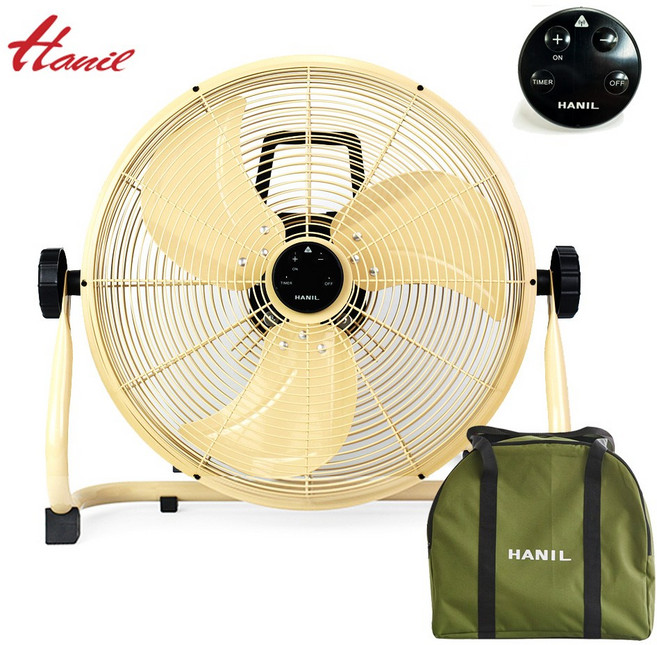 한일 캠핑용 무선 선풍기 휴대용 16인치 낚시 차박 캠핑 (본체+전용가방+무선리모컨+기본배터리), 단품