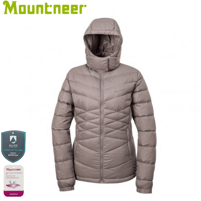 Mountneer 女 800FP 鵝絨外套《摩卡》