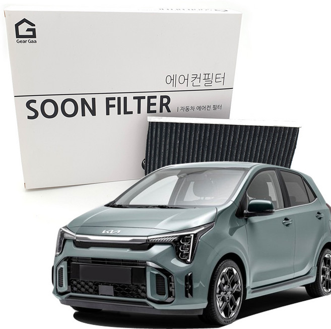 기어가 숯 알갱이 활성탄 더뉴모닝 JA 에어컨필터, 1개, K02L
