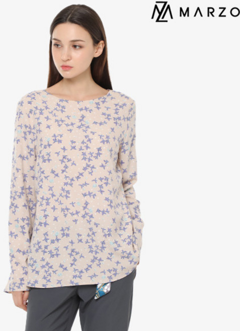 마르조 마르조 라보떼블라우스 베이지플라워_MDFFBLP0235