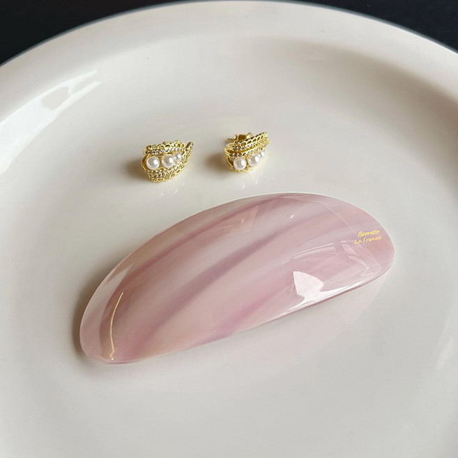 헤어퀸 고급 반묶음 단발머리 자동핀 헤어핀 머리핀 9cm