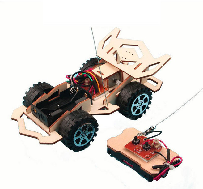 科學教育DIY材料包 3D紙質拼圖 兒童手作科學實驗材料 益智玩具, DIY科學教育(遙控四驅車), 1個